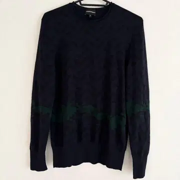 EMPORIO ARMANI 긴팔 니트 네이비/그린 M