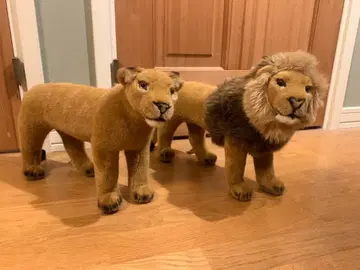 독일제 KOSEN  사자 암수 세트 봉제 인형 2