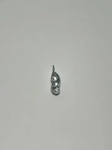 순수 플라티나 곡선 디자인 펜던트 탑