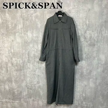 SPICK&SPAN PE/PU 헤링본 점프 수트 38