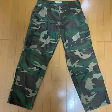 카모플라쥬 와이드 팬츠 배기 팬츠 밀리터리 카모 ARMY 우드랜드 카모