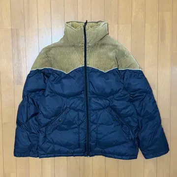 [ 즉시 구매 ] 다운 자켓 네이비 x 베이지 코듀로이 초특가