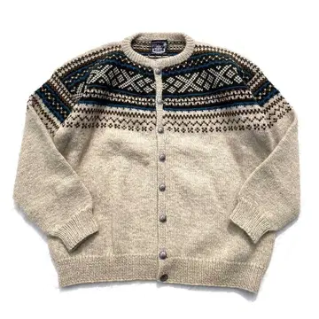[ 80s ] 노르웨이산 OSLO 노르딕 티롤리안 니트 가디건