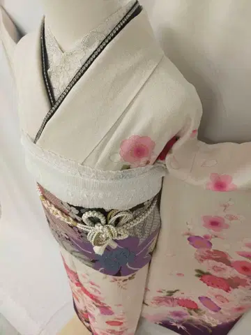 [ WA-Modern ] 순수 실크 후리소데 3점 세트