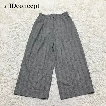 7-IDconcept 가우초 팬츠 체크 무늬 허리밴딩 캐주얼