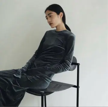 anuke 벨로아 메쉬 원피스 anuke Velour Mesh