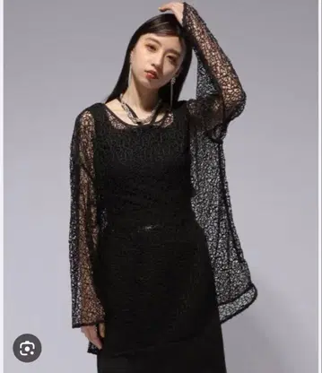 HARE 카와리메쉬 상의 블랙