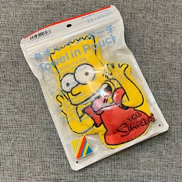 [ 미개봉 더 심슨 x 패밀리마트 ] 심슨 타월 인 파우치