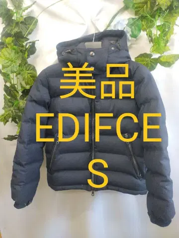 새상품급 에디피스 다운 자켓 S 네이비 미니 체크