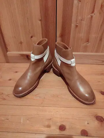 오더 신발 투톤 컬러 조퍼 부츠 히든 채널