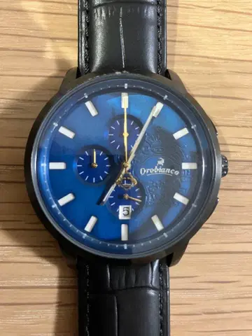 배터리 교체 완료 파랑 다이얼 오로비안코 크로노그래프 새상품급