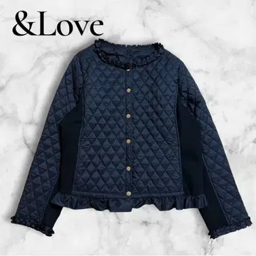 [ 새상품급 ] &Love 퀼팅 아우터 이소재 골드 버튼 빅 3L