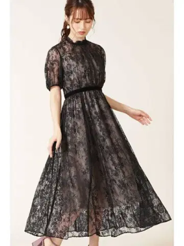[새상품급] JILL by JILL STUART 레이스 x 벨벳 드레스