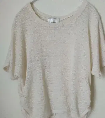 반팔 니트 아이보리 여성용