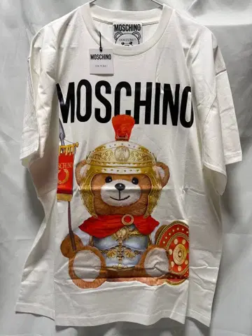 MOSCHINO 모스키노 테디베어 T셔츠 M 사이즈 화이트 미사용 새상품