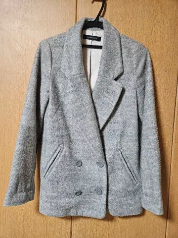 SPIRAL GIRL 피 코트 자켓 그레이