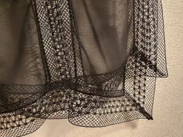 [ 새상품급 ] 블랙 스톨 레이스 쉬폰 라메