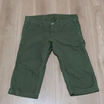 새상품급 모모타로 진즈 W34 출진 라벨 덕지 크롭 팬츠