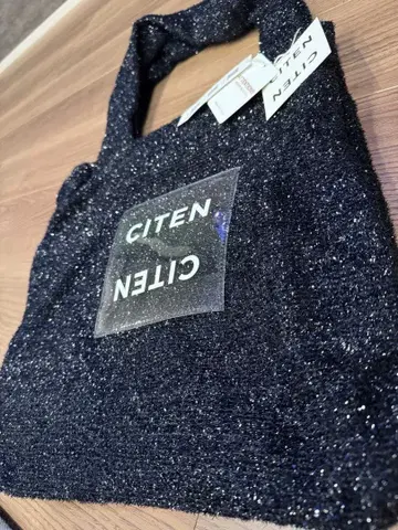 CITEN 블랙 토트백 글리터