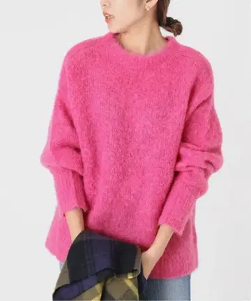 [새상품급] 알파카 mix 모헤어 스웨터 핑크