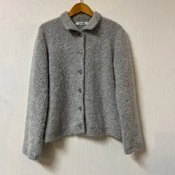 준 아시다 모헤어 혼방 니트 가디건 라이트 그레이