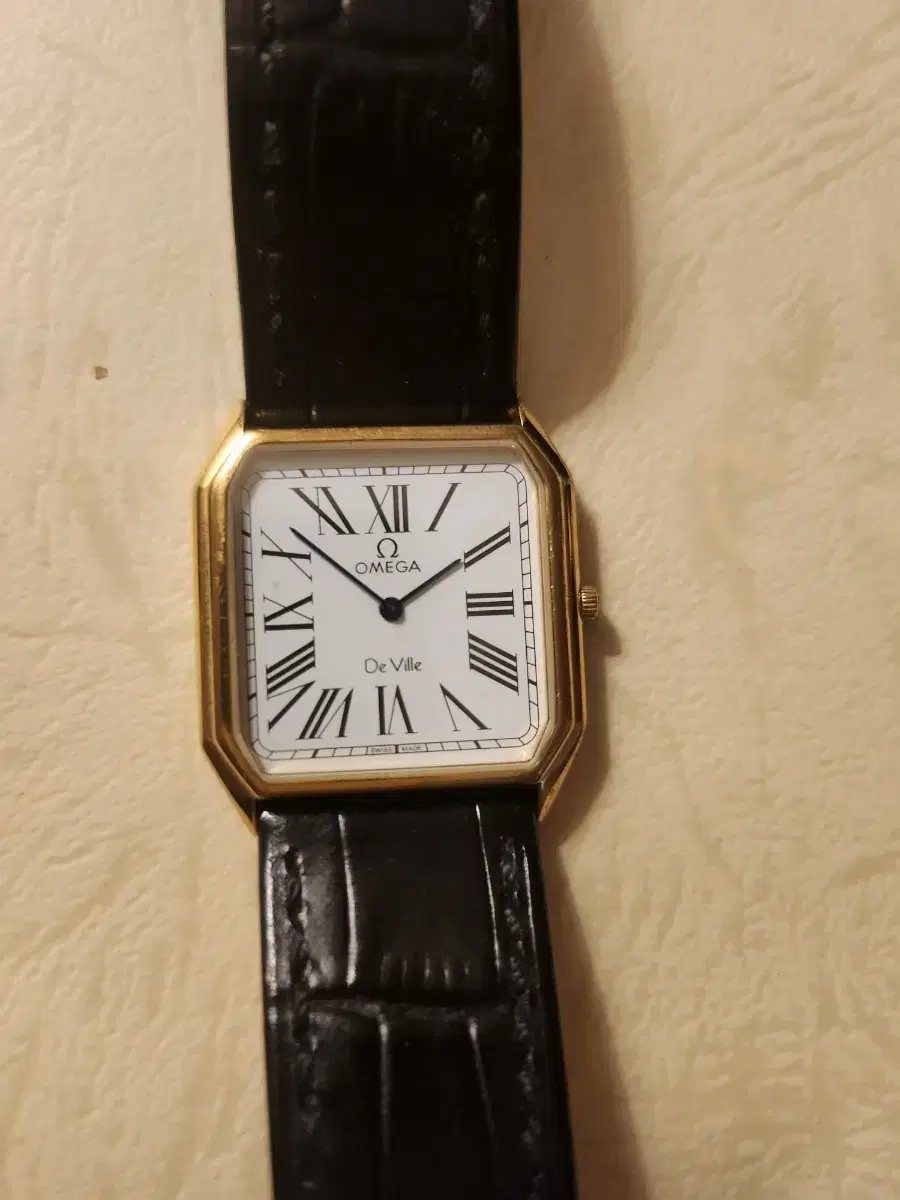 Omega De Ville Dewing Watch (Hexagonal Gold Plated Rare Item)