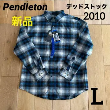 새상품 택 펜들턴 플란넬 셔츠 옴브레 블루 L 2010년대