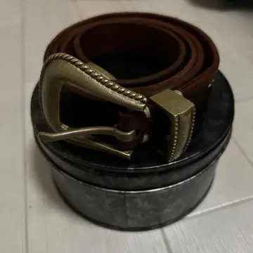 빈티지 웍스 웨스턴 가죽 벨트 차심