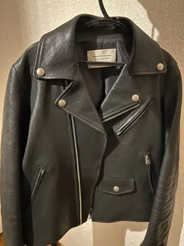 새상품급 UNITED ARROWS 라이더 자켓 블랙