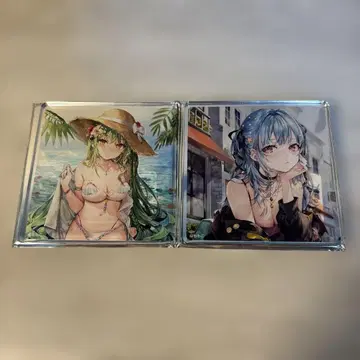 아크릴 코스터 모모코 2개