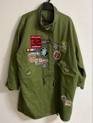 올리브 그린 밀리터리 자켓 패치 포함