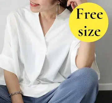 미사용 새상품 돌먼 셔츠 블라우스 에스테르 로운 화이트 화이트