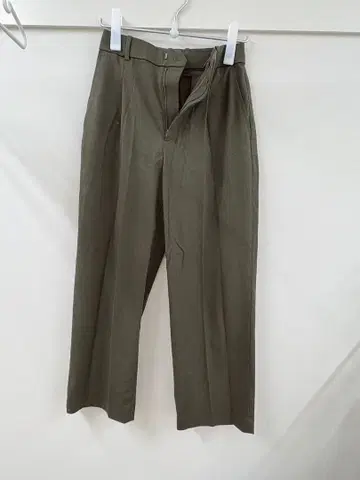 턱 와이드 팬츠 DARKGREEN 사이즈 S