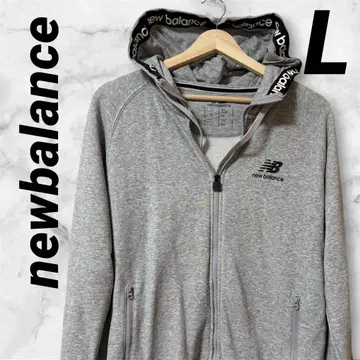 new balance 그레이 풀 집업 후드티 L 뉴발란스