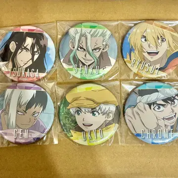 Dr.STONE 백면상 캔뱃지 센쿠 겐 류스이 츠카사 크롬 우쿄