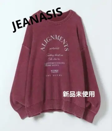 지나시스 JEANASIS 아치MIX 로고 니트 풀오버