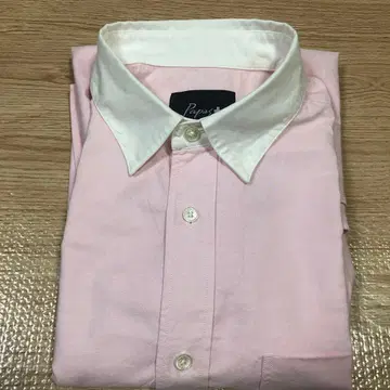 [한정 새상품급] Papas 고급 면 클레릭 긴팔 셔츠 M