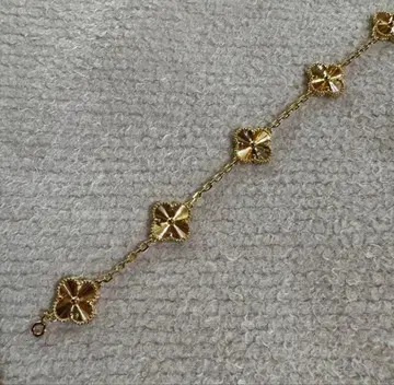 금 네잎클로버 팔찌