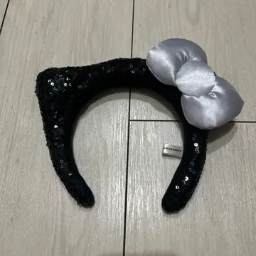 헬로키티 고양이 귀 머리띠 블랙