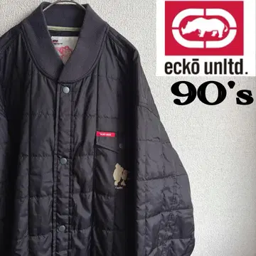 90s ECKO 퀼팅 블루종 자켓 에코 블랙 XXL 사이즈