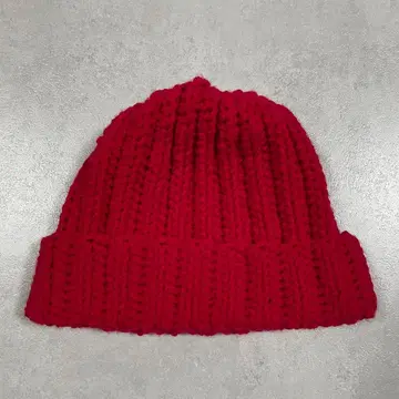 크로셰 모자 핸드메이드 니트 모자 버킷햇 비니 빨간색 레드