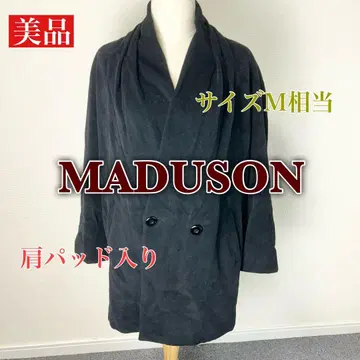 c799 새상품급 MADUSON 다크 그레이 더블 버튼 코트 M 상당