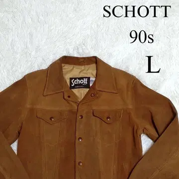 [ 레어 ] 90s SCHOTT 샷 3rd 스웨이드 자켓 트래커