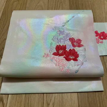 9촌 나고야 오비 무카 문 은사 순수 실크 322