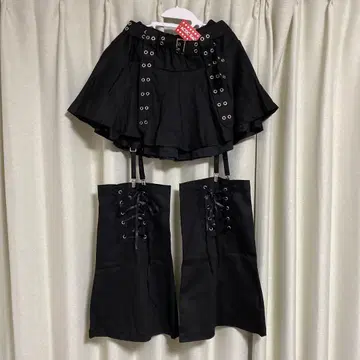 ACDCRAG 명암 레그 포함 스커트 블랙