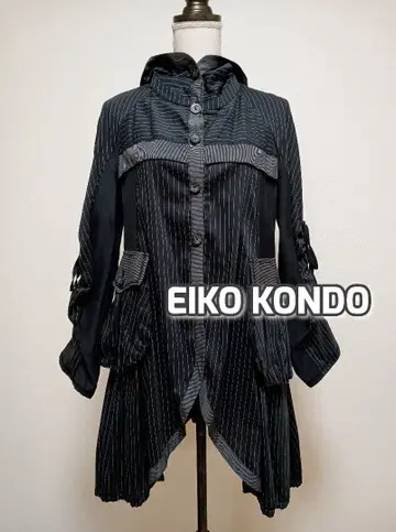 EIKO KONDO 스트라이프 얇은 소재 코트 겉옷 튜닉