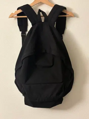 블랙 나일론 가죽 백팩