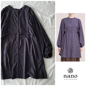 나노 유니버스 [세탁 가능] 앞뒤 2way 튜닉 스웨이드 블라우스