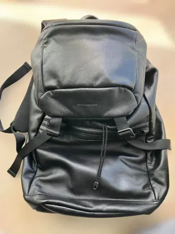 브로스키 & 서플라이 블랙 가죽 방수 백팩 단종