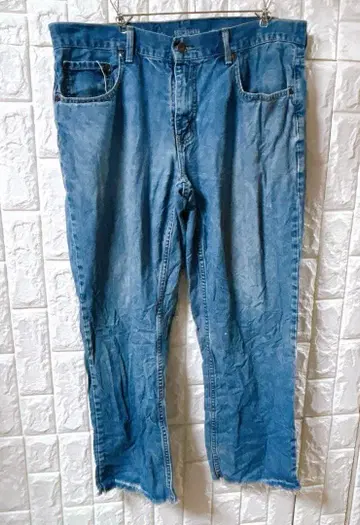 라이트 블루 스트레이트 데님 팬츠 캐주얼